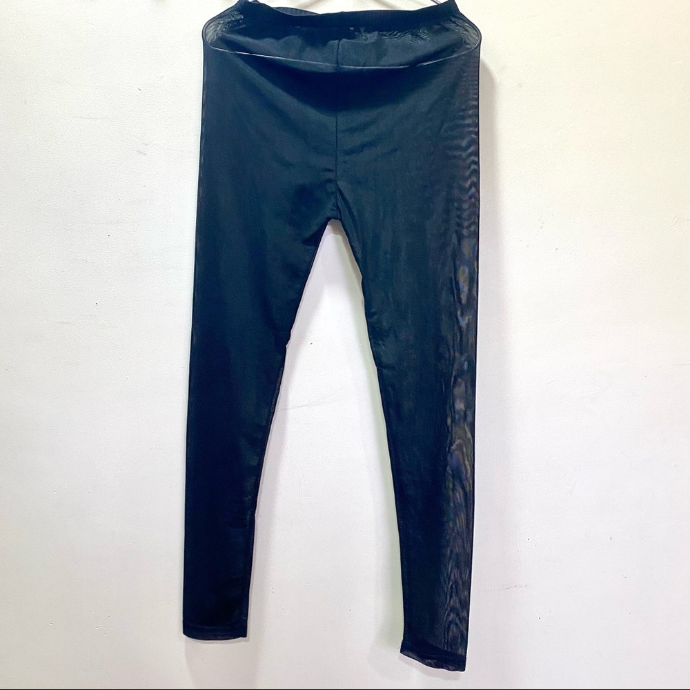 Fully Stretchable Soft Net Sheer Mesh Leggings, Free Size - Picture 8 of 8